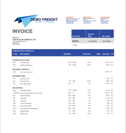 Flexible invoice format
